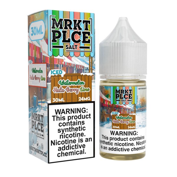 MRKT PLCE Salt Watermelon Hulaberry Lime Iced 30mL, iced watermelon